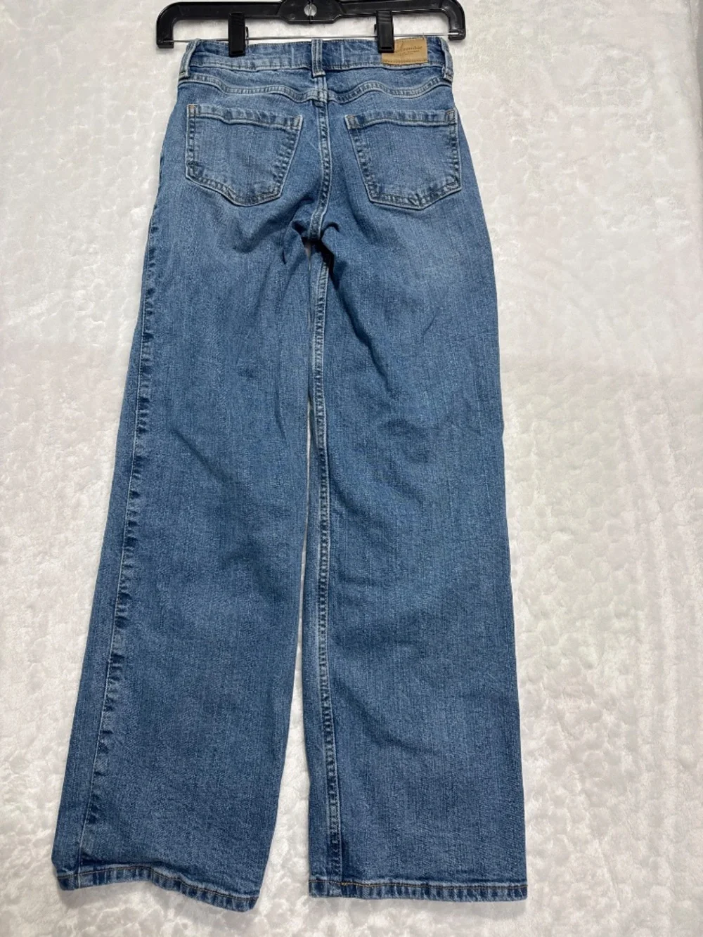 Abercrombie & Fitch Kids High rise wide leg jeans blue denim girl size 9/10 Long